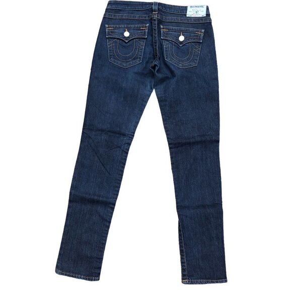 TRUE Religion Jeans Size 29 SKINNY FLAP Blue - Picture 2 of 6